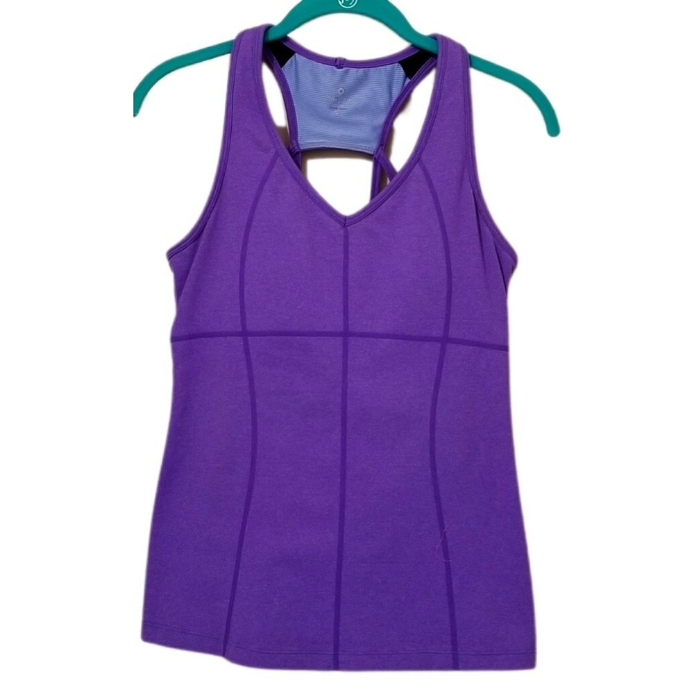 ATHLETA Equator Tank-Top Womens S Purple Running Sports Workout W/Built-In Bra